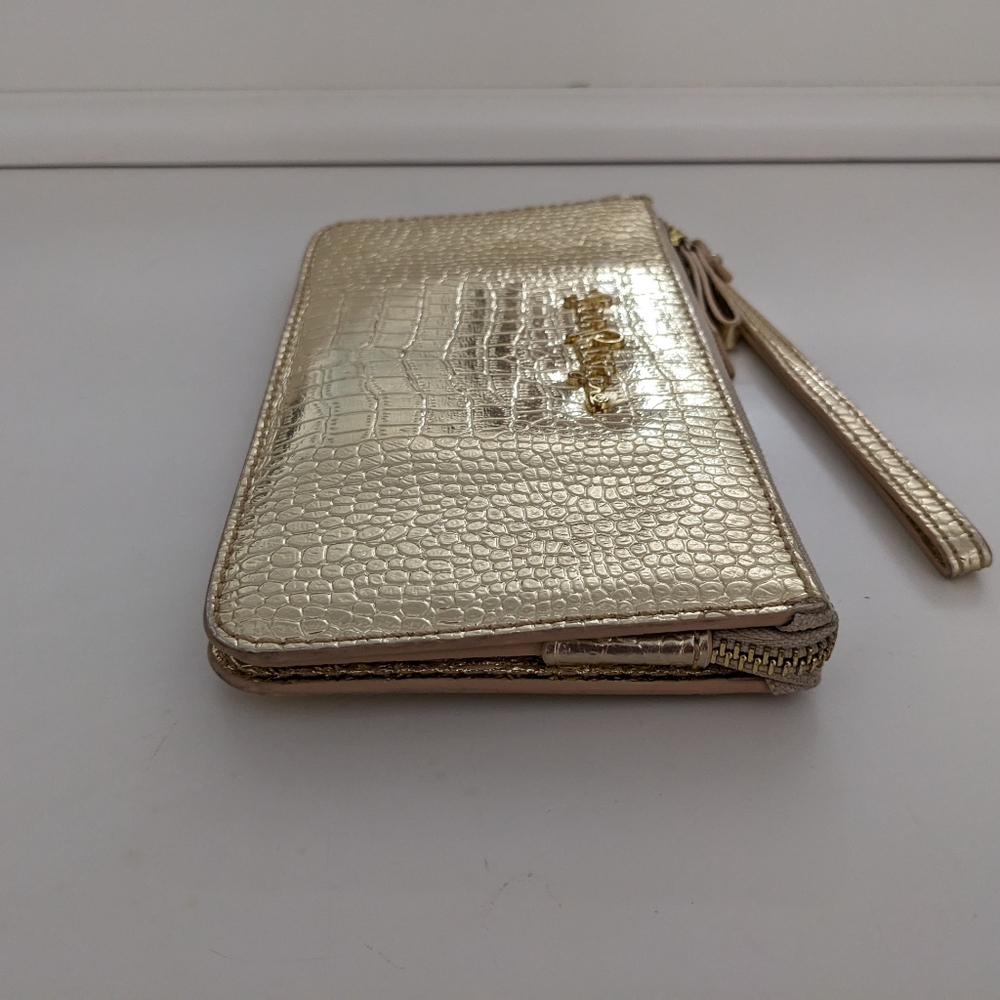 Lilly Pulitzer Gold Wristlet Wallet - BEAUTIFUL! - Picture 4 of 16